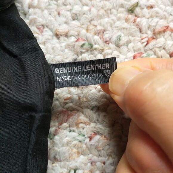 Le Donne Leather Collection Crossbody Shoulder Bag Black Zip Pocket Small Classi - Picture 11 of 16